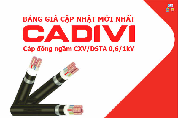 [Báo Giá CADIVI] Cáp Ngầm Hạ Thế CXV/DSTA 0,6/1kV