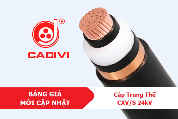 Cáp Trung Thế CADIVI Có Màn Chắn Kim Loại CXV/S 24kV [Giá Tốt]